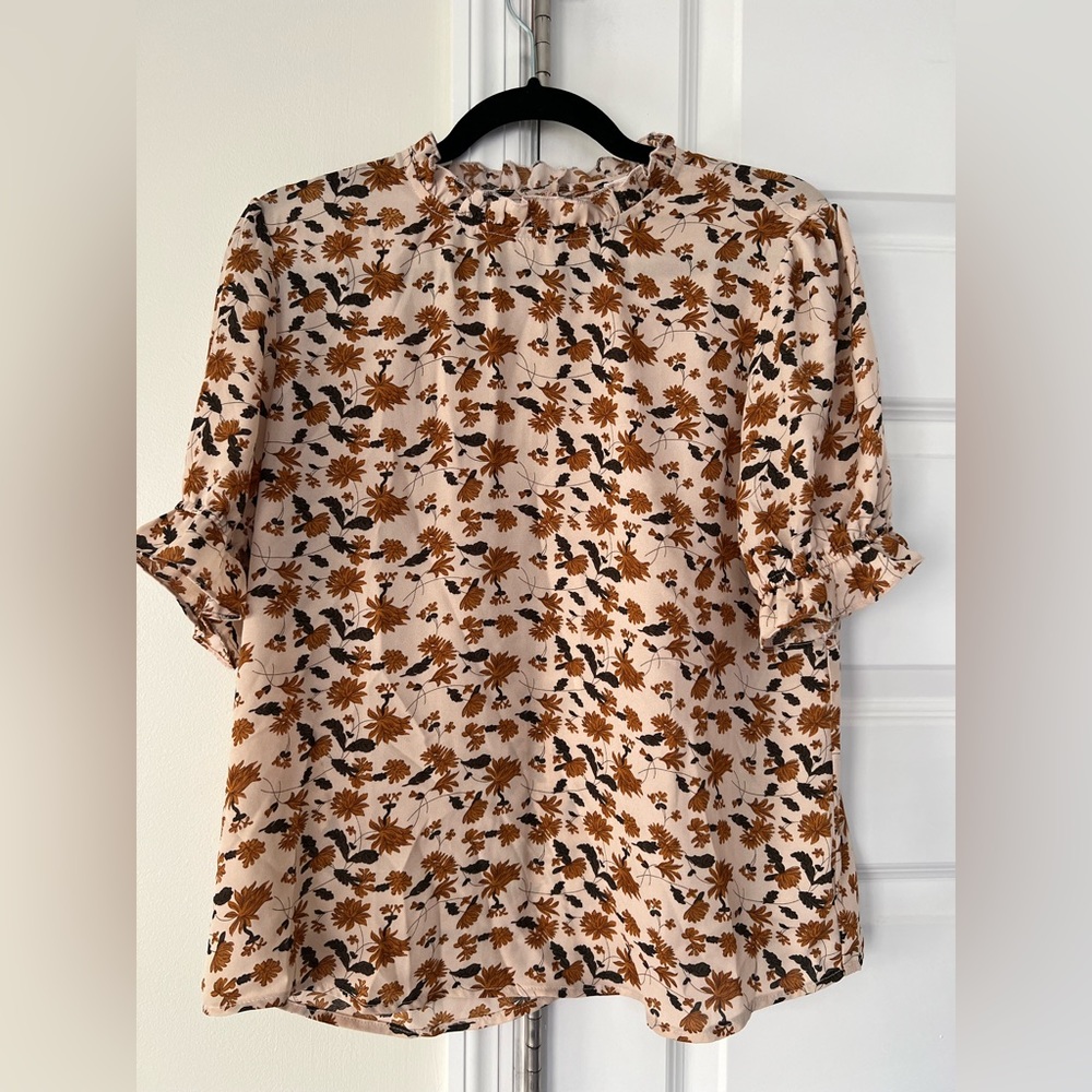Women’s Floral Print Blouse sz M